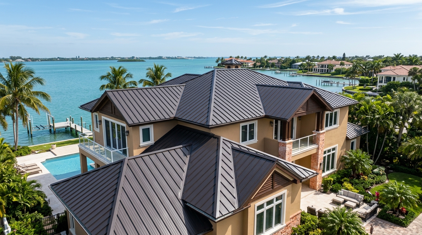 Pristine Architectural Metal Roof After Installation